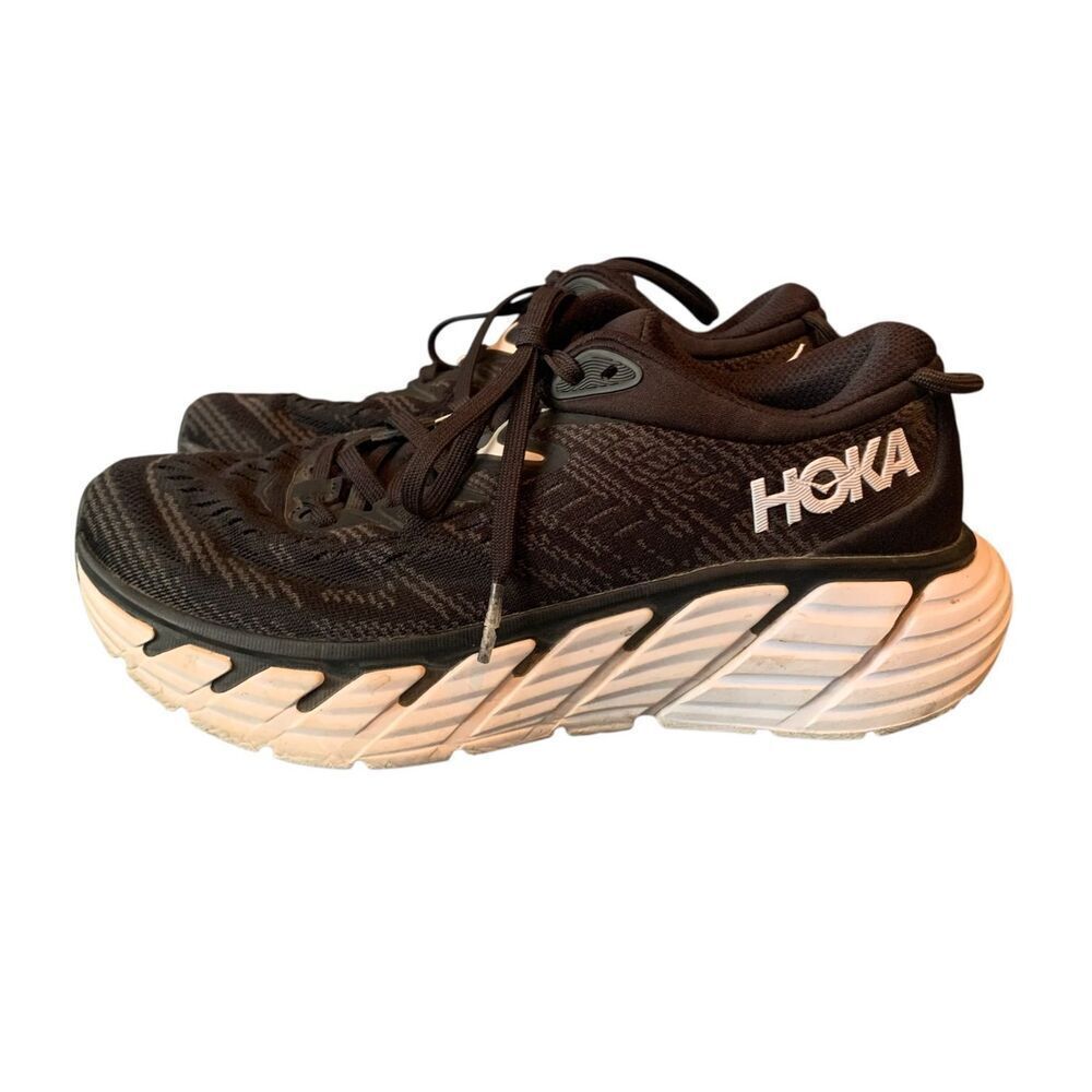 HOKA ONE Gaviota 4 Running BLACK Gym Shoes Sneakers size 6